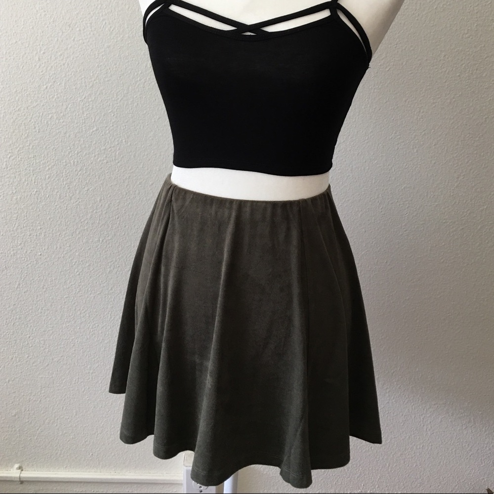 Faux Suede Skirt